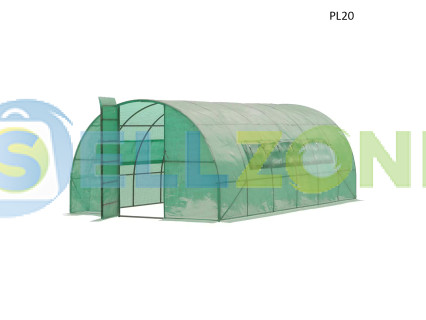 Μεγάλο θερμοκήπιο πολυτούνελ με μεταλλικό σκελετό 4x3x2m – PL20